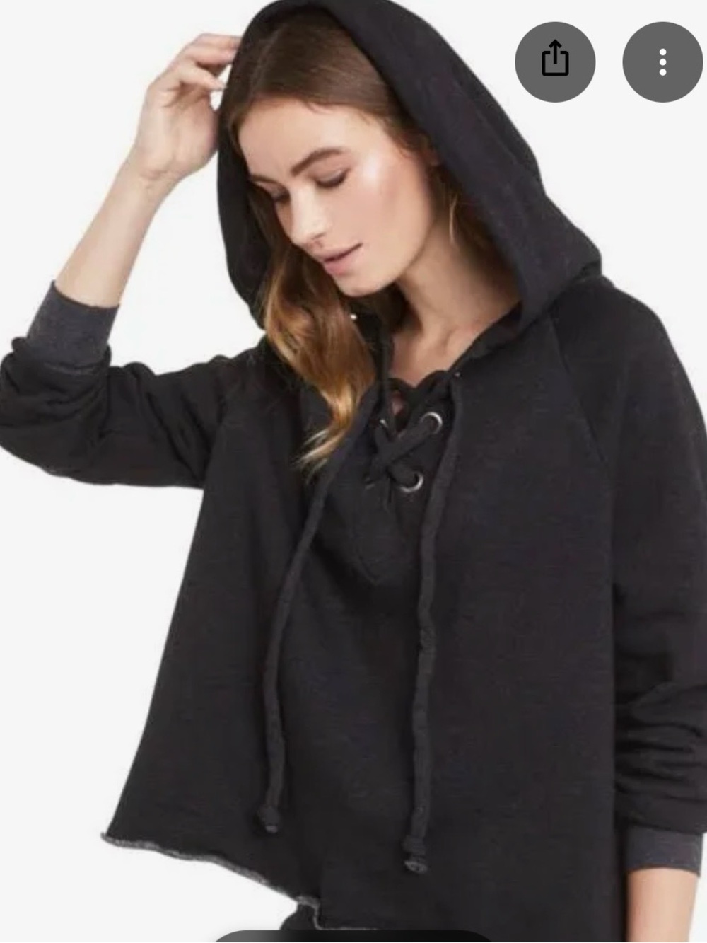 Wildfox couture Hutton oversized lace-up hoodie sz MD